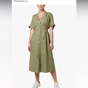 Buffalo Mariposa v-neck button front dress